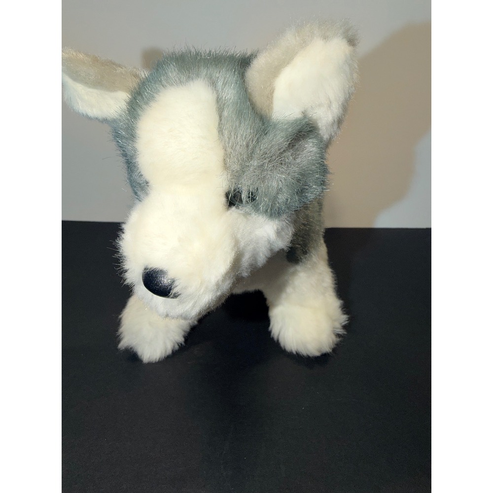 Douglas The Cuddle Toy Blaze Husky Puppy Dog Plush Grey White Standing 12"